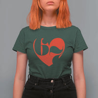 Funny Six Seven 67 Meme Valentines Day Red Heart T Shirt For Women