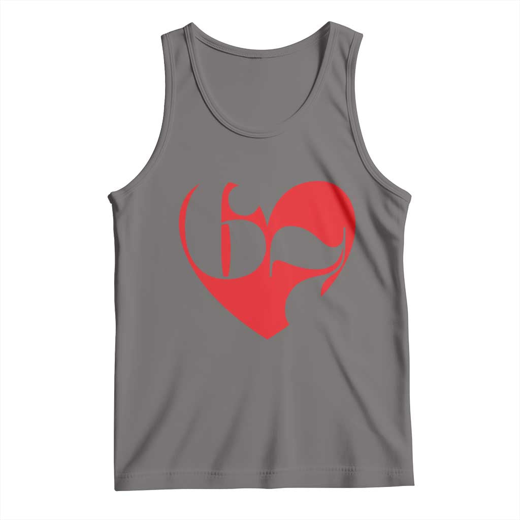 Funny Six Seven 67 Meme Valentines Day Red Heart Tank Top