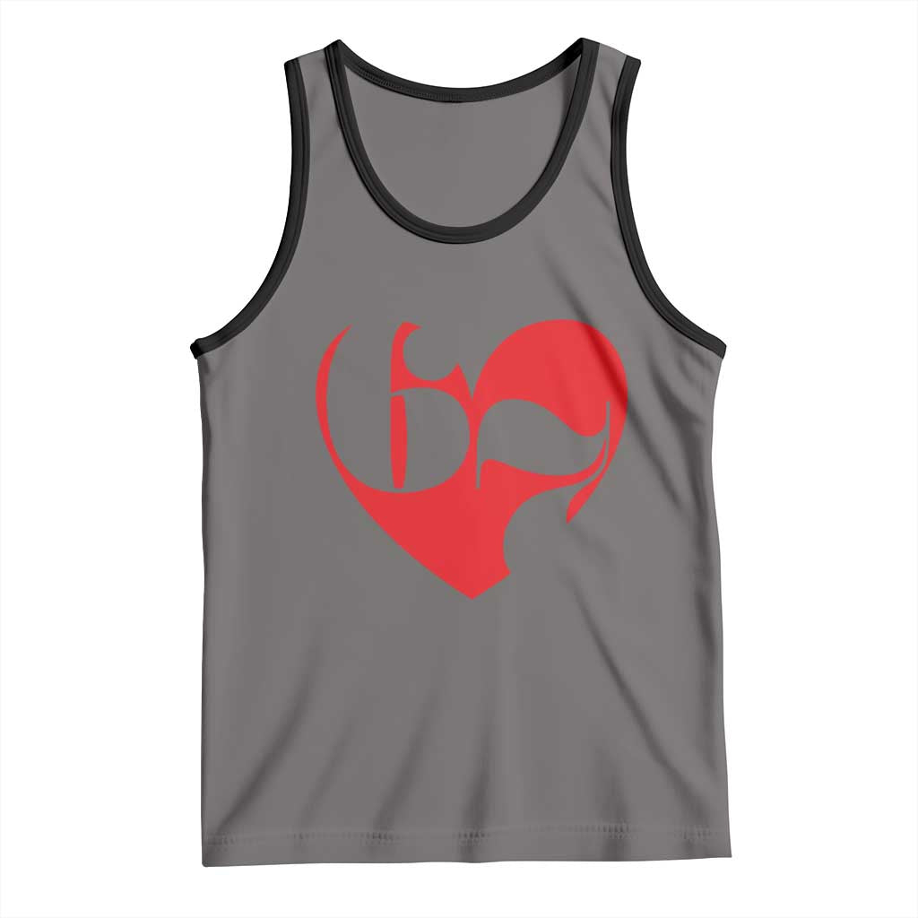 Funny Six Seven 67 Meme Valentines Day Red Heart Tank Top