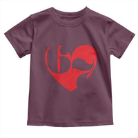 Funny Six Seven 67 Meme Valentines Day Red Heart Toddler T Shirt