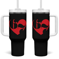 Funny Six Seven 67 Meme Valentines Day Red Heart Tumbler With Handle