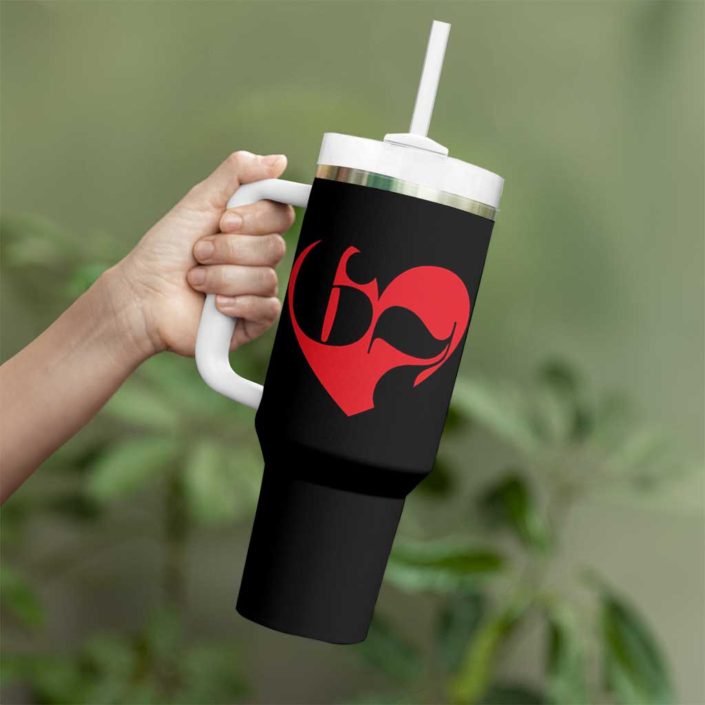 Funny Six Seven 67 Meme Valentines Day Red Heart Tumbler With Handle