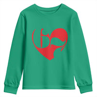 Funny Six Seven 67 Meme Valentines Day Red Heart Youth Sweatshirt