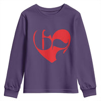Funny Six Seven 67 Meme Valentines Day Red Heart Youth Sweatshirt