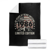 40th Birthday Made In 1986 Limited Edition Throw Blanket 70 Years Of Being Awesome American Flag