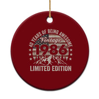 40th Birthday Made In 1986 Limited Edition Ceramic Ornament 70 Years Of Being Awesome American Flag