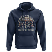 40th Birthday Made In 1986 Limited Edition Hoodie 70 Years Of Being Awesome American Flag