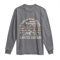 70th Birthday Made In 1956 Limited Edition Long Sleeve Shirt 70 Years Of Being Awesome American Flag