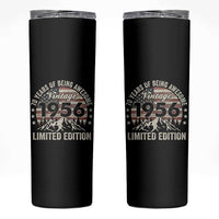 70th Birthday Made In 1956 Limited Edition Skinny Tumbler 70 Years Of Being Awesome American Flag