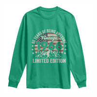 60th Birthday Vintage 1966 Limited Edition Long Sleeve Shirt 60 Years Of Being Awesome American Flag
