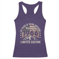 60th Birthday Vintage 1966 Limited Edition Racerback Tank Top 60 Years Of Being Awesome American Flag
