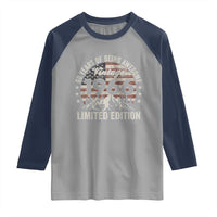 60th Birthday Vintage 1966 Limited Edition Raglan Shirt 60 Years Of Being Awesome American Flag