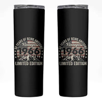 60th Birthday Vintage 1966 Limited Edition Skinny Tumbler 60 Years Of Being Awesome American Flag