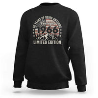 60th Birthday Vintage 1966 Limited Edition Sweatshirt 60 Years Of Being Awesome American Flag