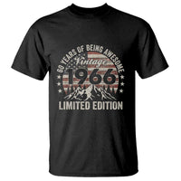 60th Birthday Vintage 1966 Limited Edition T Shirt 60 Years Of Being Awesome American Flag