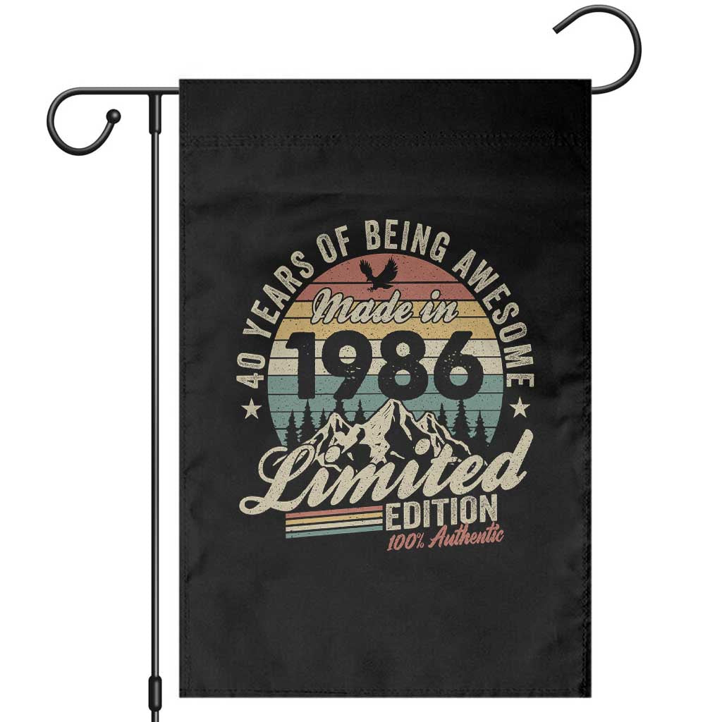 40th Birthday Made In 1986 Garden Flag 70 Years Of Being Awesome Vintage Limited Edition
