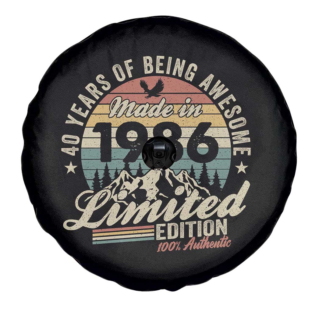 40th Birthday Made In 1986 Spare Tire Cover 70 Years Of Being Awesome Vintage Limited Edition
