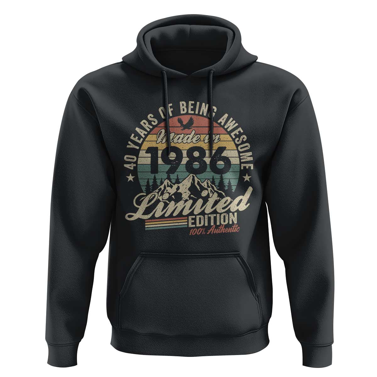 40th Birthday Made In 1986 Hoodie 70 Years Of Being Awesome Vintage Limited Edition