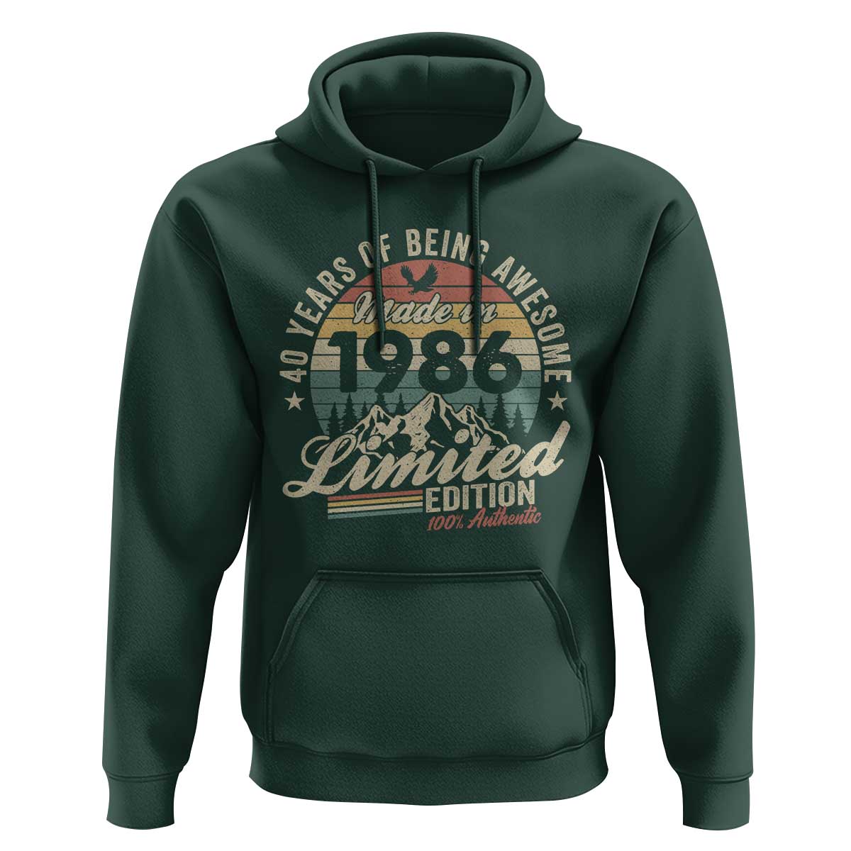 40th Birthday Made In 1986 Hoodie 70 Years Of Being Awesome Vintage Limited Edition