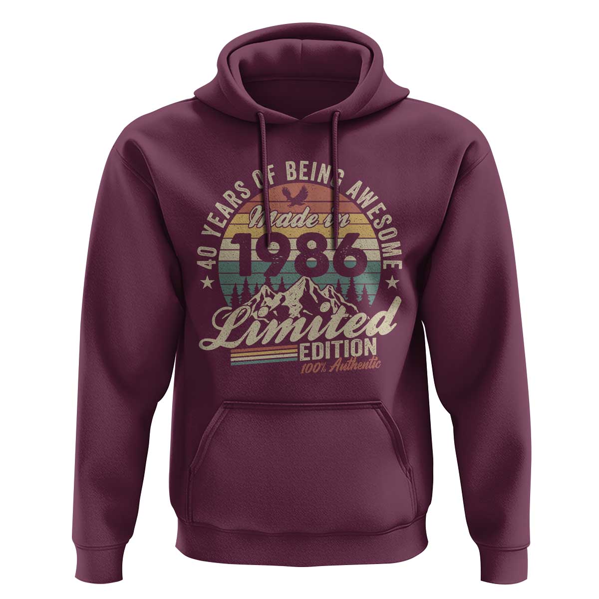 40th Birthday Made In 1986 Hoodie 70 Years Of Being Awesome Vintage Limited Edition
