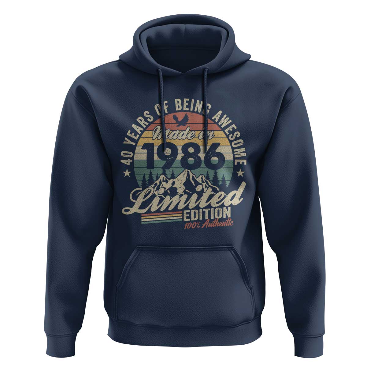 40th Birthday Made In 1986 Hoodie 70 Years Of Being Awesome Vintage Limited Edition