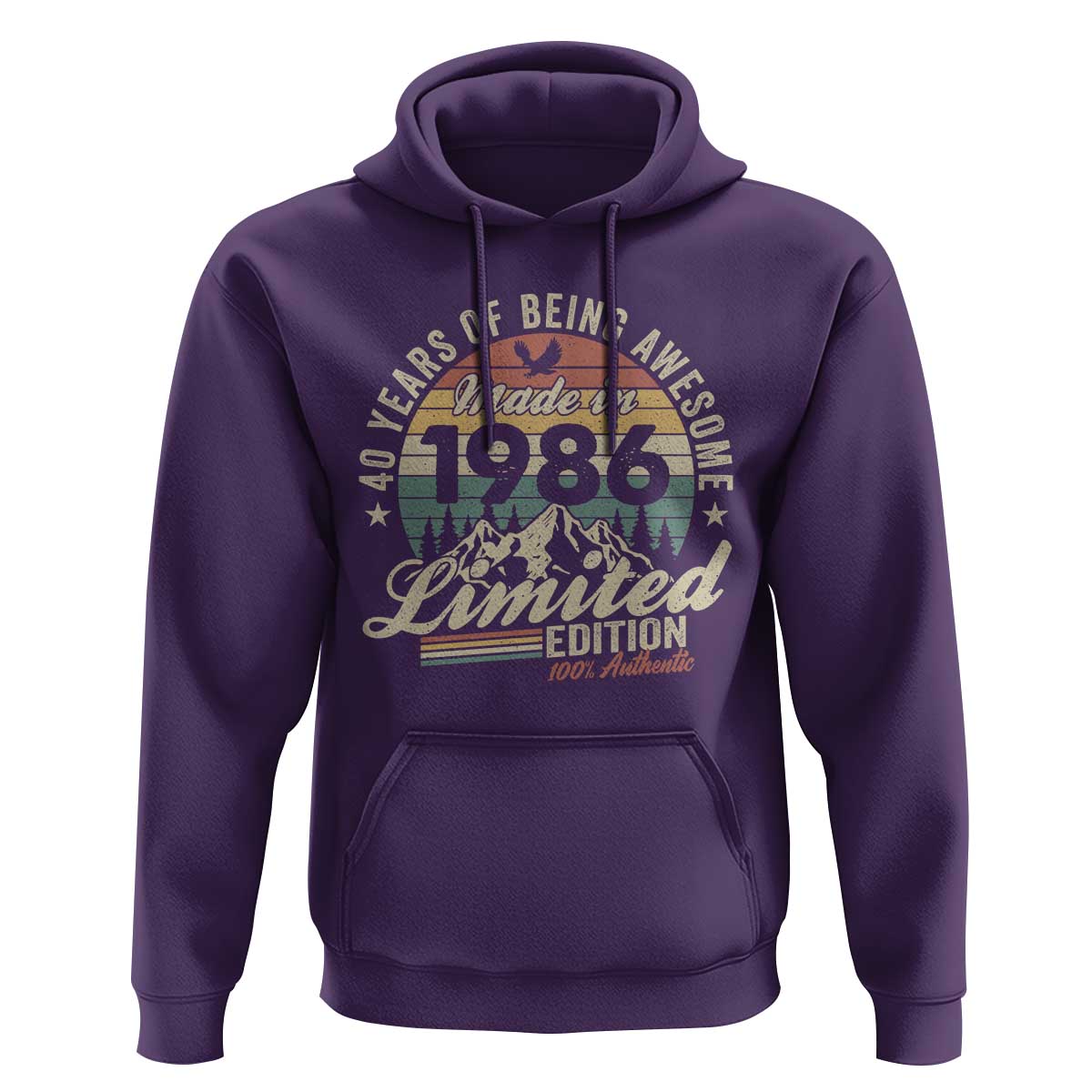 40th Birthday Made In 1986 Hoodie 70 Years Of Being Awesome Vintage Limited Edition