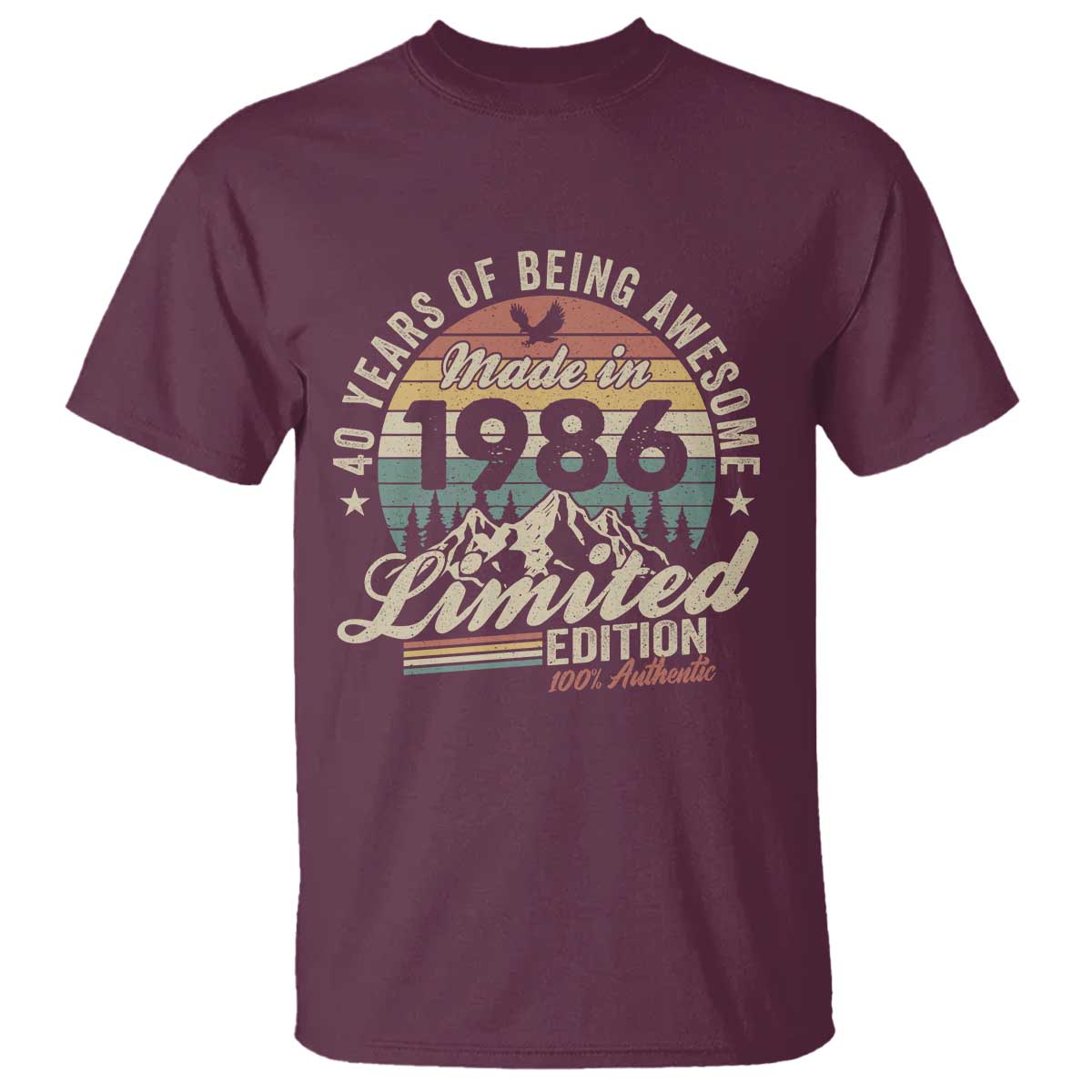 40th Birthday Made In 1986 T Shirt 70 Years Of Being Awesome Vintage Limited Edition