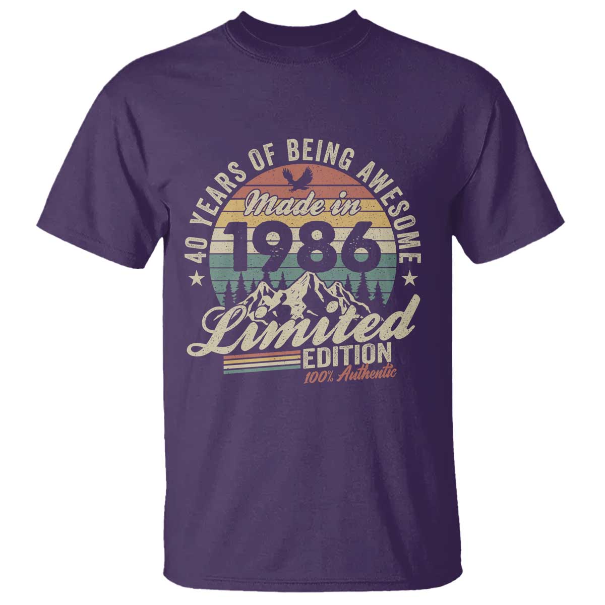40th Birthday Made In 1986 T Shirt 70 Years Of Being Awesome Vintage Limited Edition