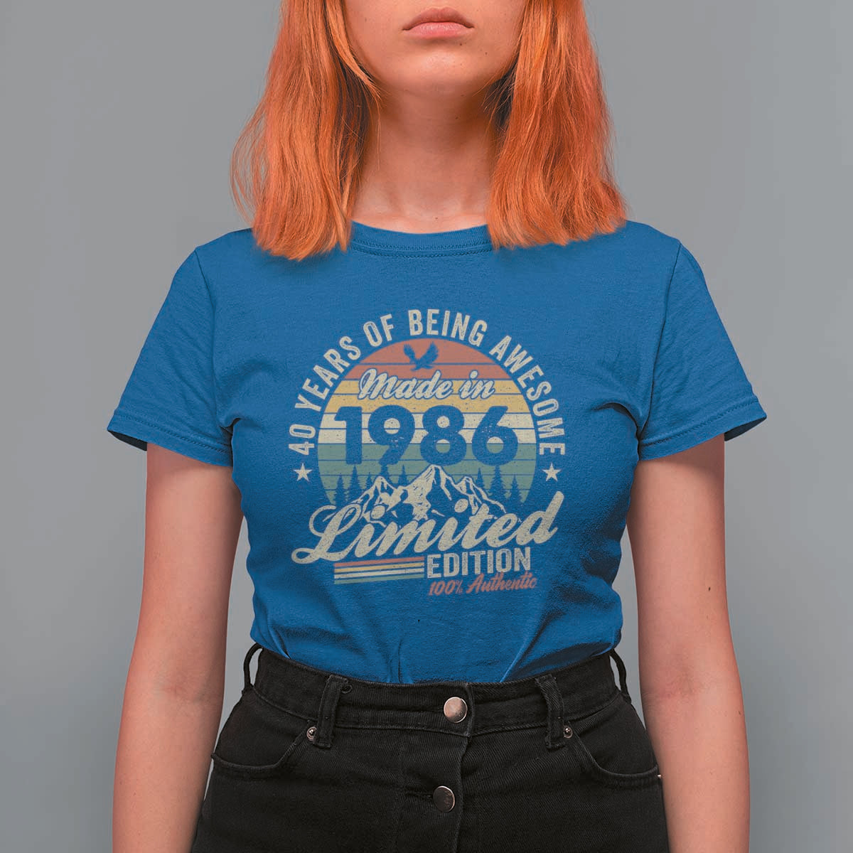 40th Birthday Made In 1986 T Shirt For Women 70 Years Of Being Awesome Vintage Limited Edition