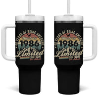 40th Birthday Made In 1986 Tumbler With Handle 70 Years Of Being Awesome Vintage Limited Edition