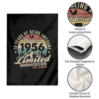 70th Birthday Made In 1956 Garden Flag 70 Years Of Being Awesome Vintage Limited Edition