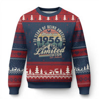 70th Birthday Made In 1956 Ugly Christmas Sweater 70 Years Of Being Awesome Vintage Limited Edition