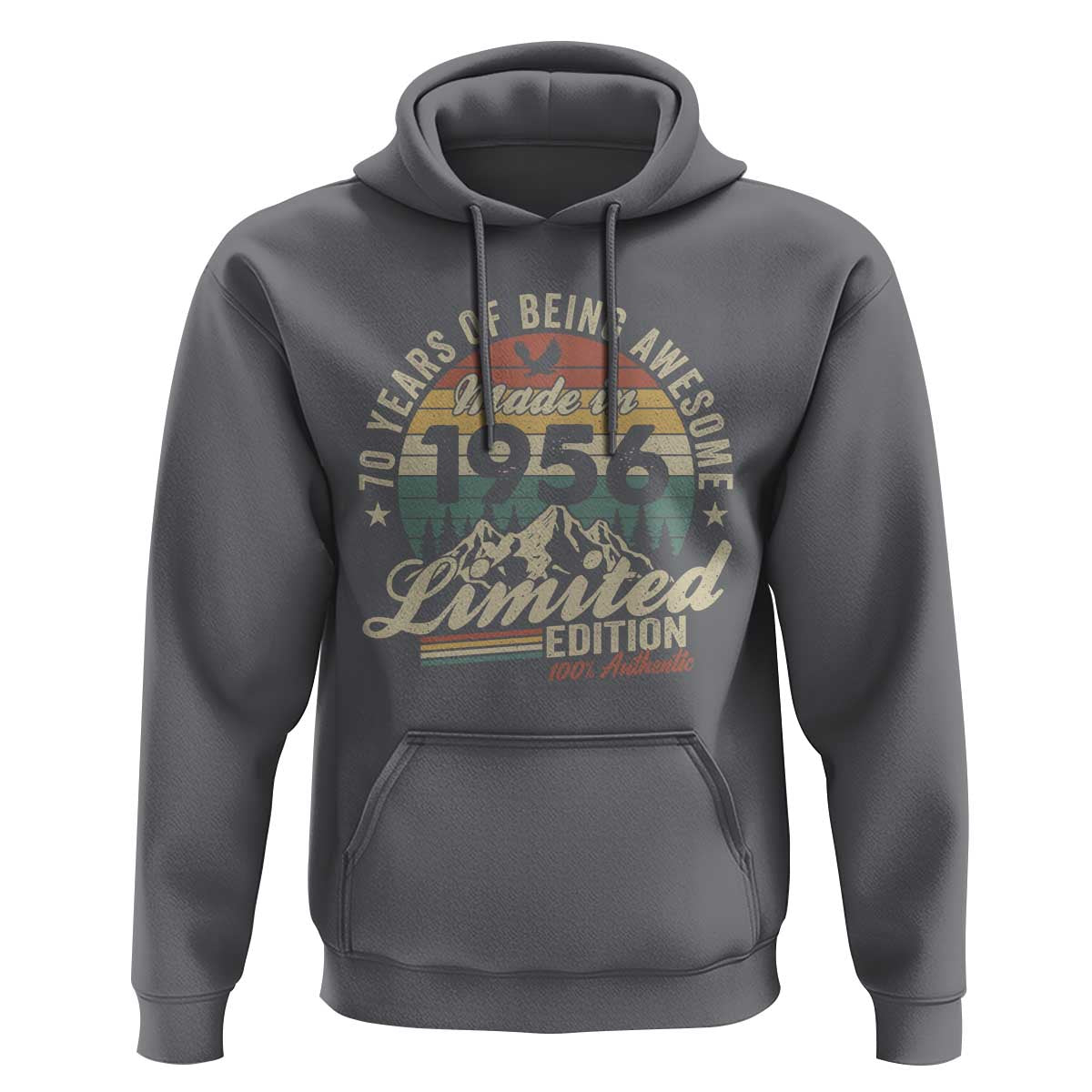 70th Birthday Made In 1956 Hoodie 70 Years Of Being Awesome Vintage Limited Edition