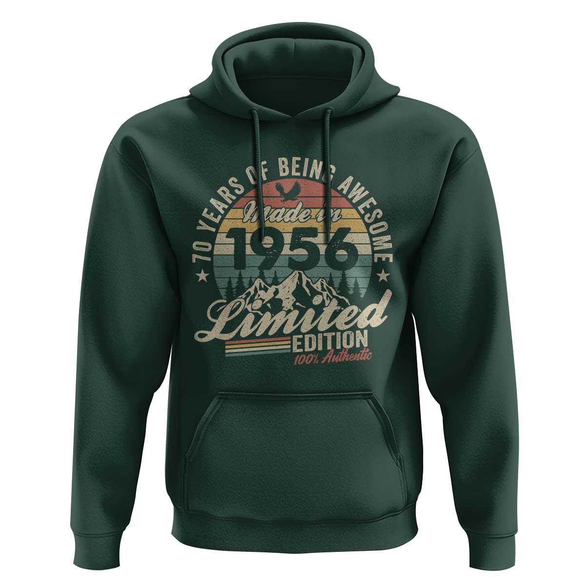 70th Birthday Made In 1956 Hoodie 70 Years Of Being Awesome Vintage Limited Edition