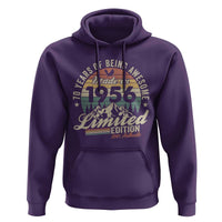 70th Birthday Made In 1956 Hoodie 70 Years Of Being Awesome Vintage Limited Edition