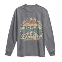 70th Birthday Made In 1956 Long Sleeve Shirt 70 Years Of Being Awesome Vintage Limited Edition