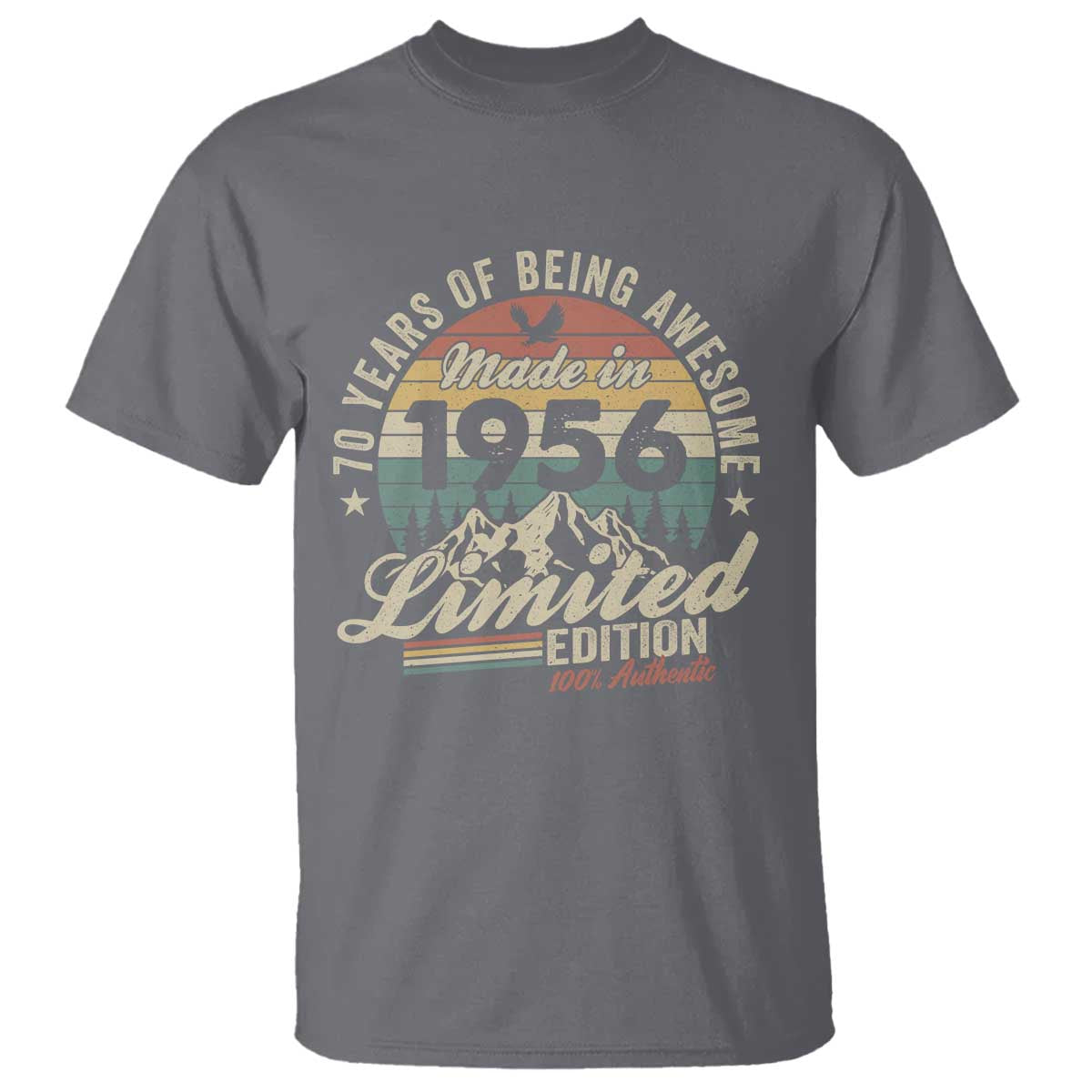 70th Birthday Made In 1956 T Shirt 70 Years Of Being Awesome Vintage Limited Edition