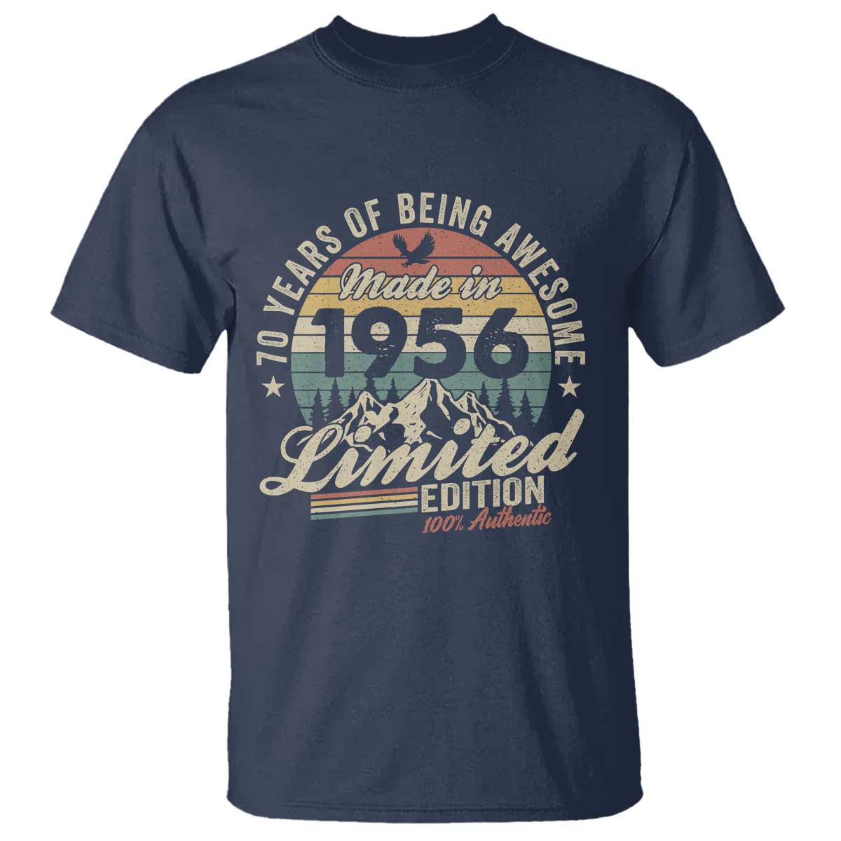 70th Birthday Made In 1956 T Shirt 70 Years Of Being Awesome Vintage Limited Edition