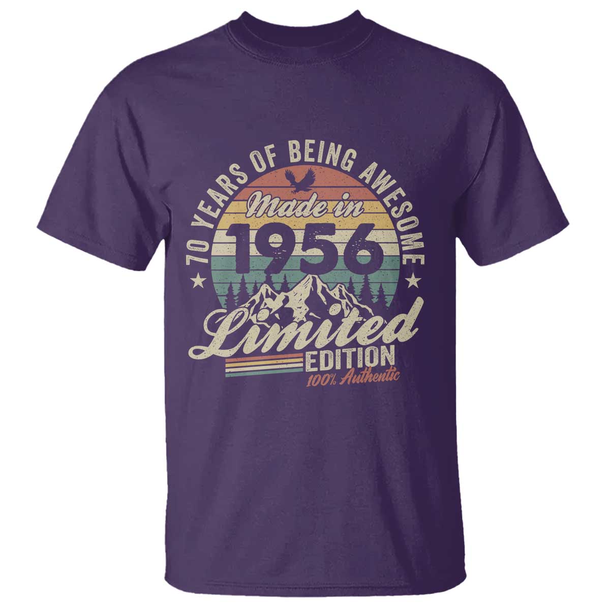 70th Birthday Made In 1956 T Shirt 70 Years Of Being Awesome Vintage Limited Edition
