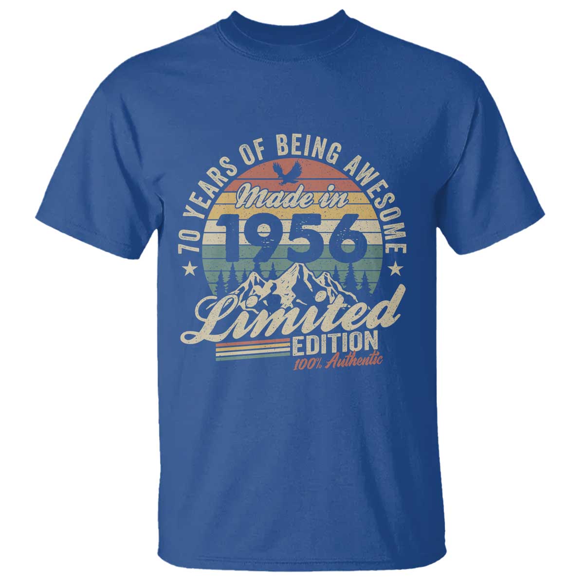 70th Birthday Made In 1956 T Shirt 70 Years Of Being Awesome Vintage Limited Edition