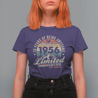 70th Birthday Made In 1956 T Shirt For Women 70 Years Of Being Awesome Vintage Limited Edition