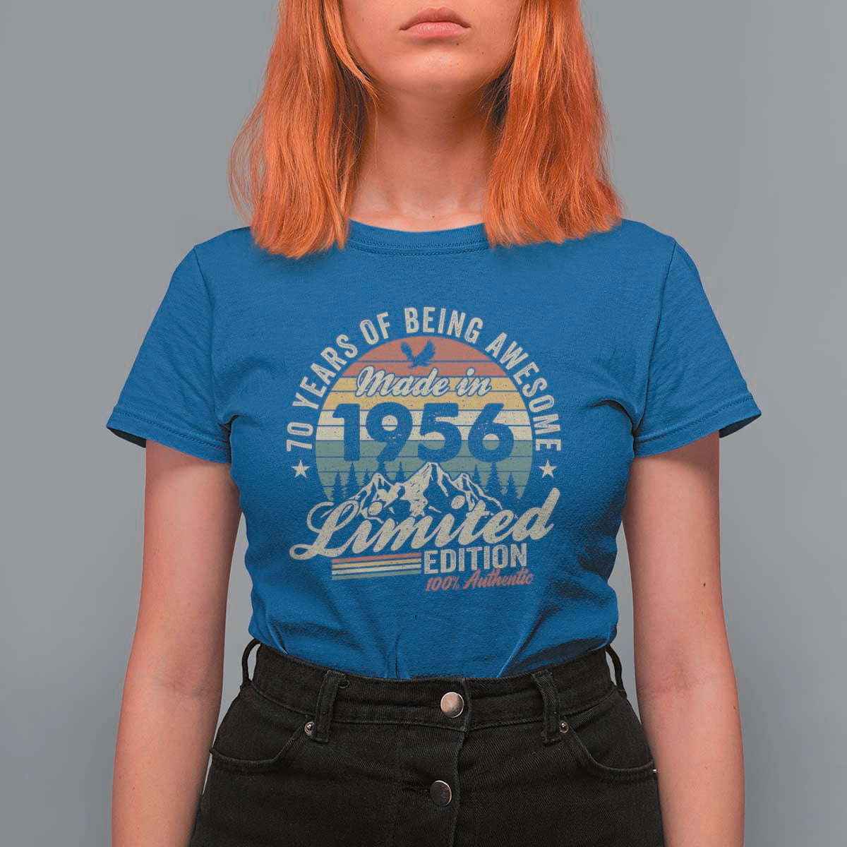70th Birthday Made In 1956 T Shirt For Women 70 Years Of Being Awesome Vintage Limited Edition
