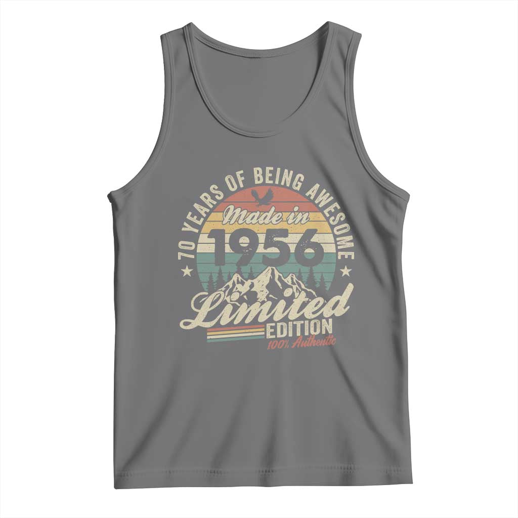 70th Birthday Made In 1956 Tank Top 70 Years Of Being Awesome Vintage Limited Edition