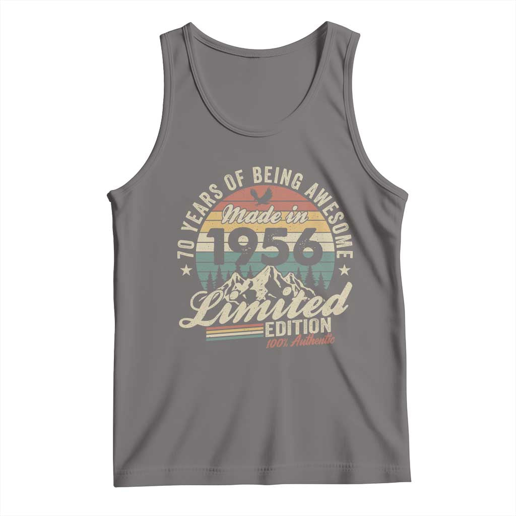 70th Birthday Made In 1956 Tank Top 70 Years Of Being Awesome Vintage Limited Edition
