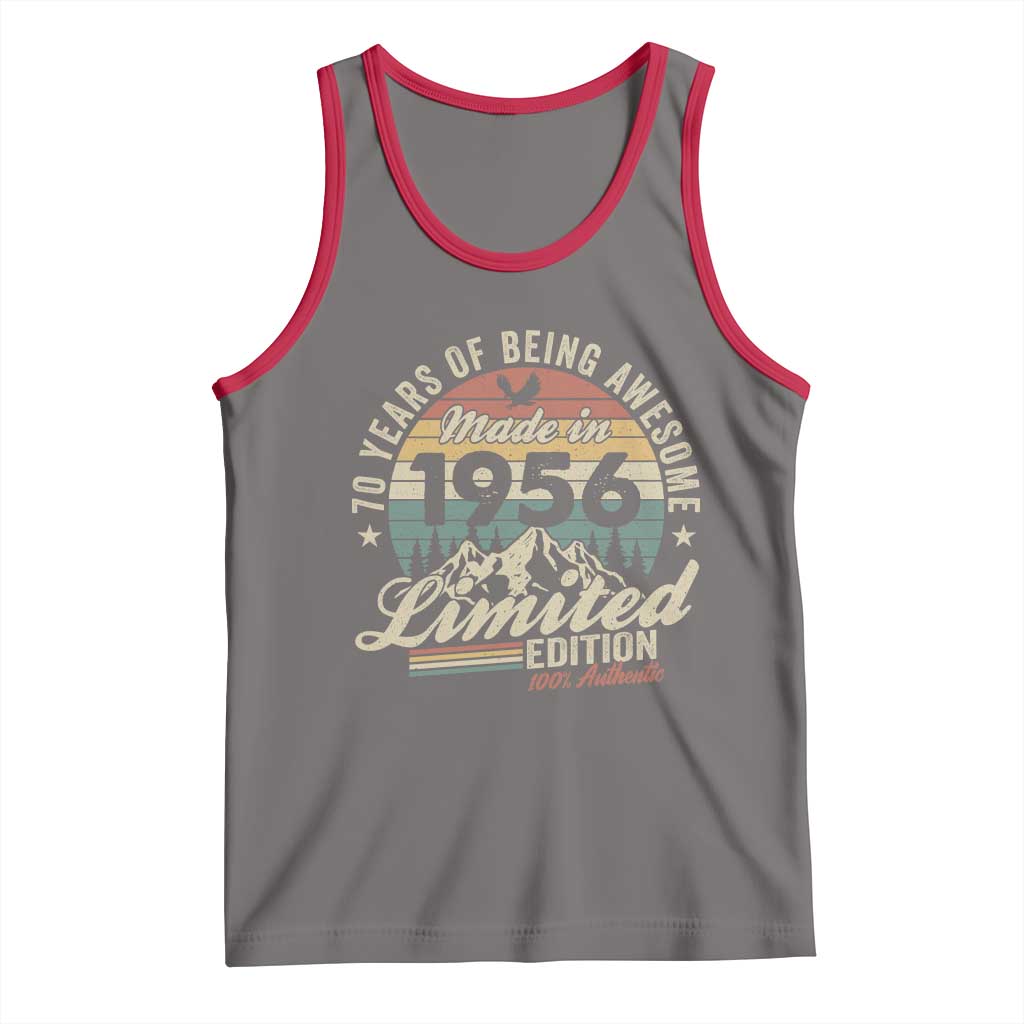 70th Birthday Made In 1956 Tank Top 70 Years Of Being Awesome Vintage Limited Edition