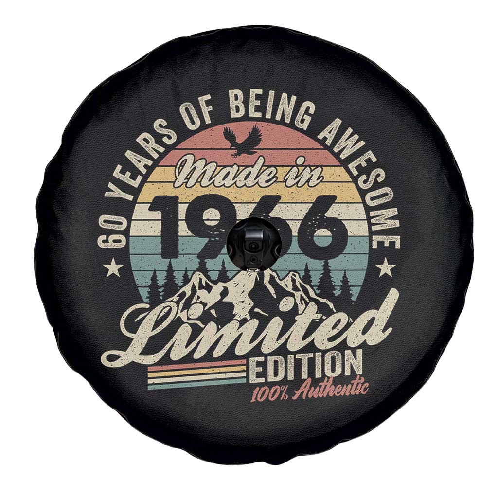 60th Birthday Made In 1966 Spare Tire Cover 60 Years Of Being Awesome Vintage Limited Edition