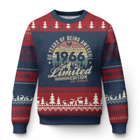 60th Birthday Made In 1966 Ugly Christmas Sweater 60 Years Of Being Awesome Vintage Limited Edition