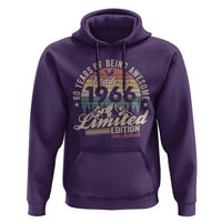 60th Birthday Made In 1966 Hoodie 60 Years Of Being Awesome Vintage Limited Edition