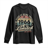 60th Birthday Made In 1966 Long Sleeve Shirt 60 Years Of Being Awesome Vintage Limited Edition