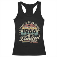 60th Birthday Made In 1966 Racerback Tank Top 60 Years Of Being Awesome Vintage Limited Edition